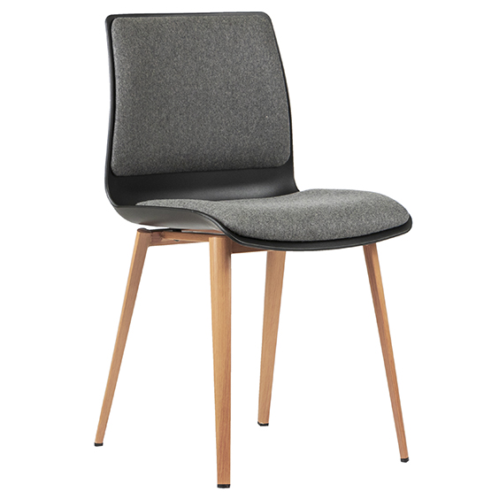 Pod Upholstered 4 Leg Timber Look Base