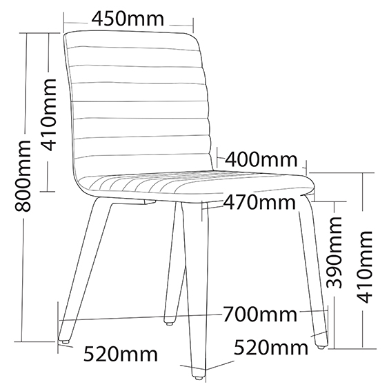 Smoke Natural Timber 4 Leg Base