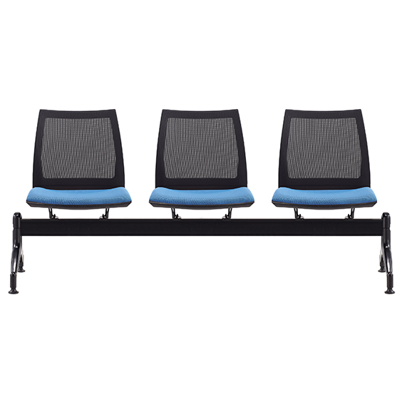 Vinn Mesh Back Upholstered 3 Seater Beam
