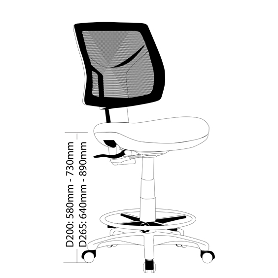 Avoca 200 Low Back Drafting Chair