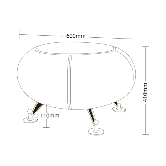 Radius 2 Ottoman no indent