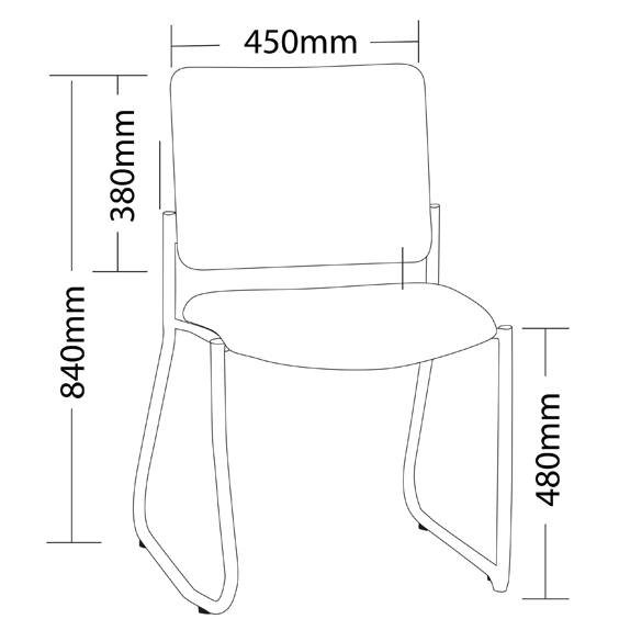 Vera Sled with Tablet Arm