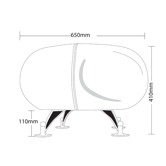 Radius 1 Ottoman with indent