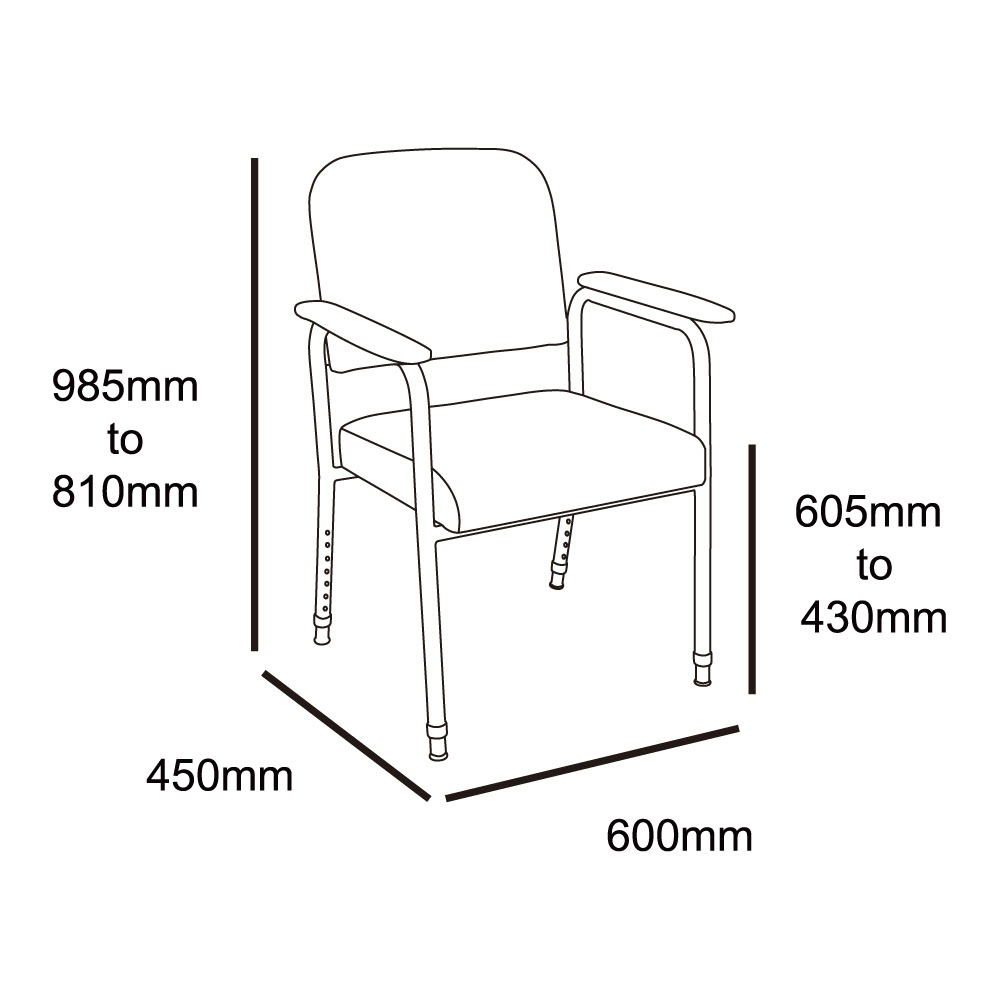 Alfred Adjustable U-Frame Arm Chair