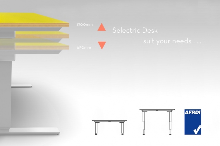 Selectric Sit Stand Desk - Electric Height Adjustable Desk