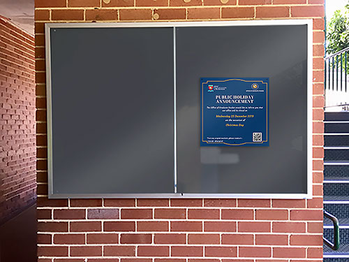 Sliding Glass Door Notice Case