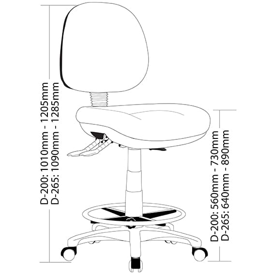 Prestige 350 Low Back Drafting Chair