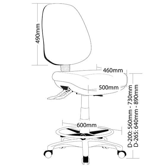Prestige 350 High Back Drafting Chair