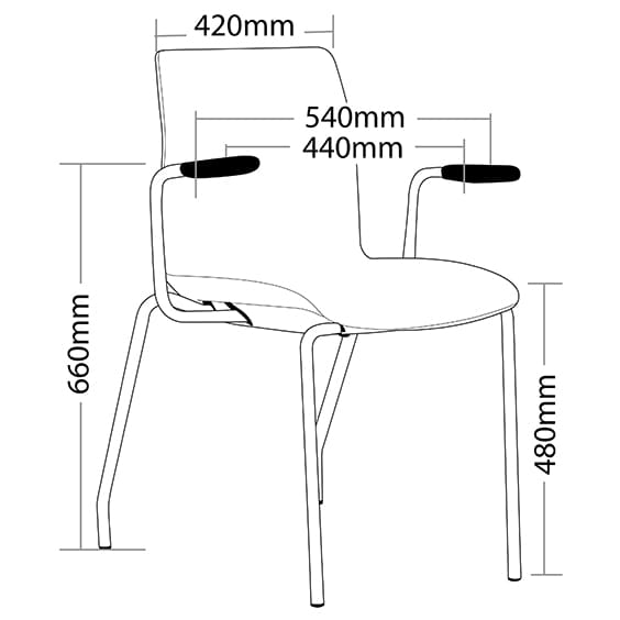 Pod 4 Leg Chrome with Arms