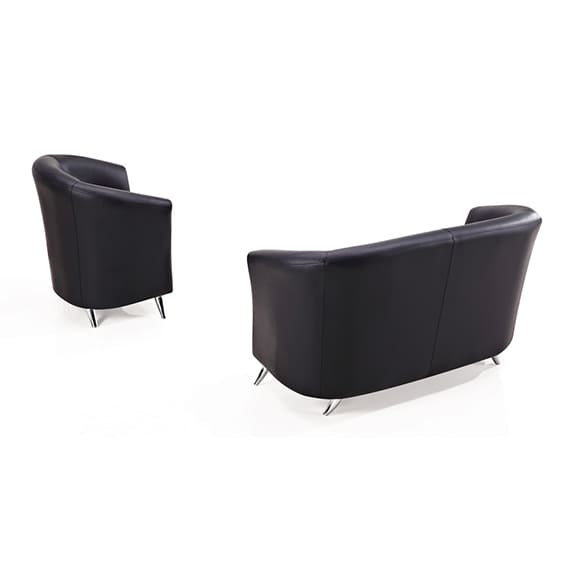 Roxa 2 Seater Lounge Black PU