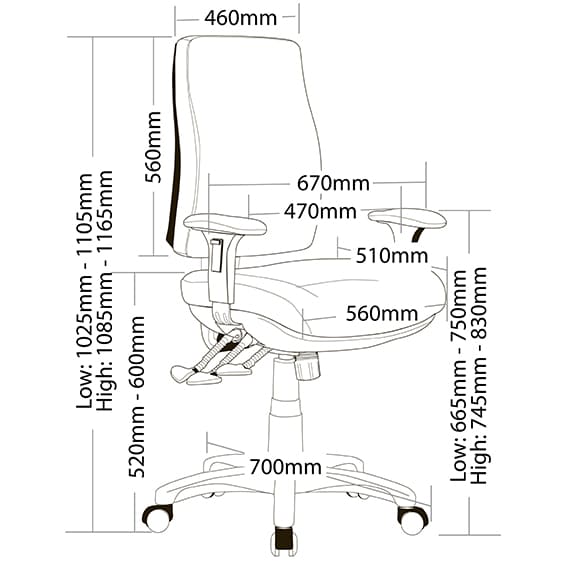 Spot High Back with Arms