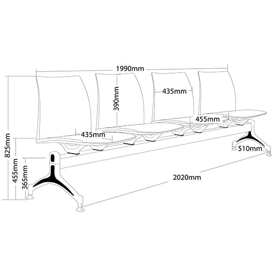 Vinn 4 Seater Beam