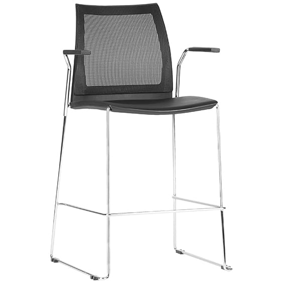 Vinn Mesh Back Bar Stool with Arms