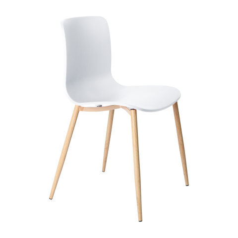Acti chair, 4 leg woodgrain powdercoat frame