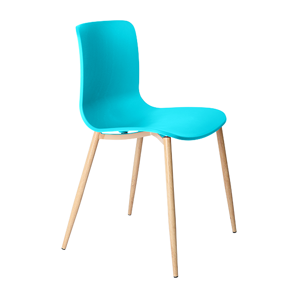 Acti chair, 4 leg woodgrain powdercoat frame