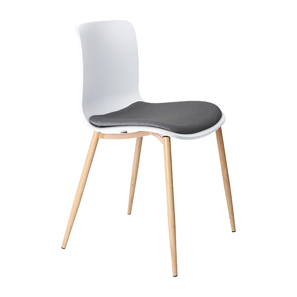 Acti chair, 4 leg woodgrain powdercoat frame