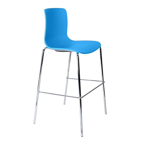 Acti high stool, 4 leg chrome frame