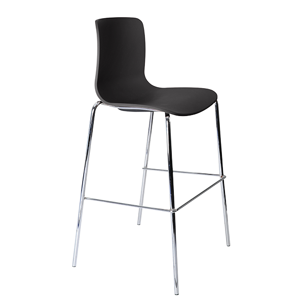 Acti high stool, 4 leg chrome frame