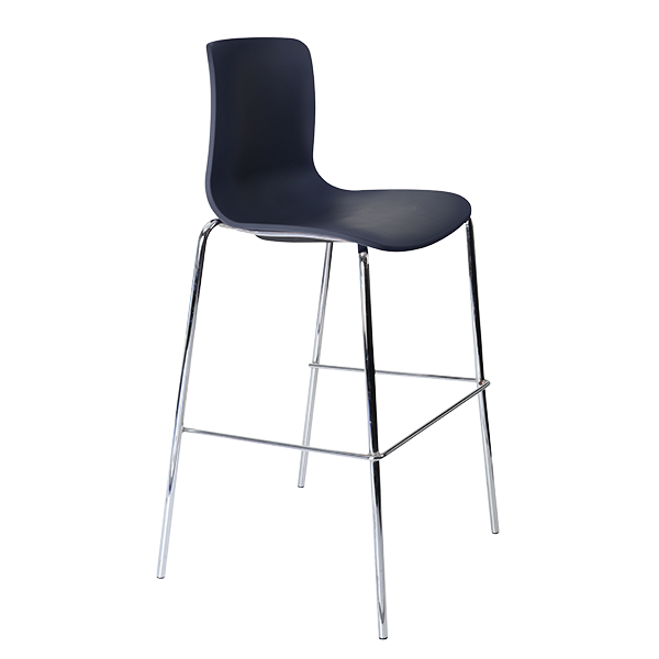 Acti high stool, 4 leg chrome frame