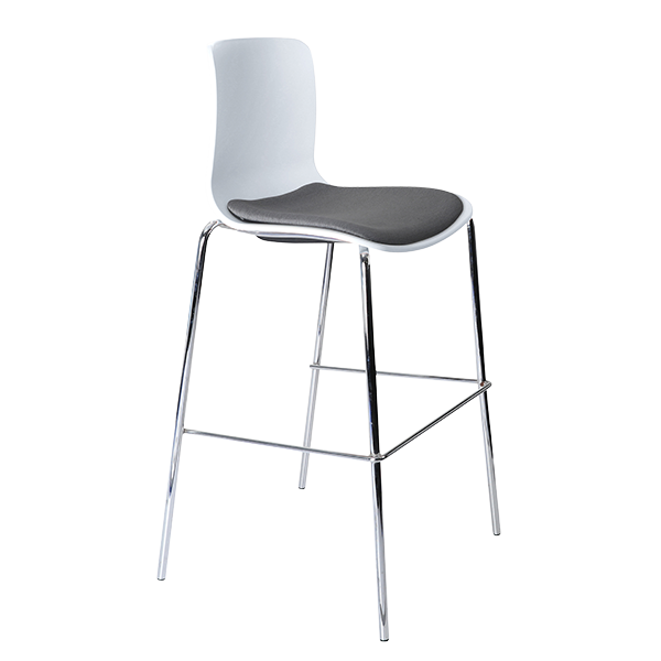 Acti high stool, 4 leg chrome frame