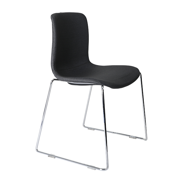 Acti chair, chrome sled frame