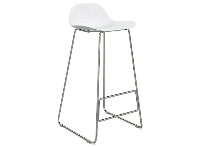 Emboss Bar Stool White