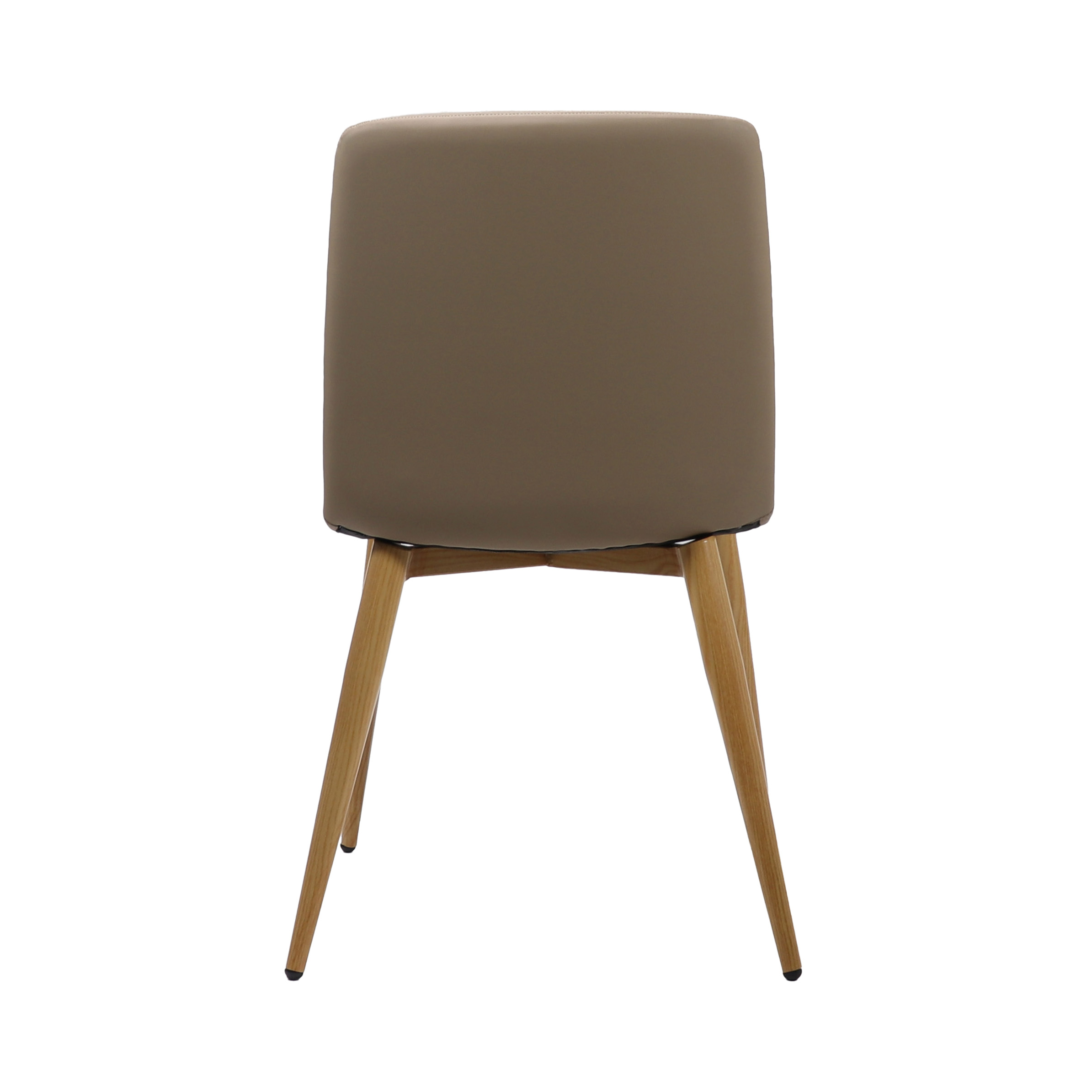 Pixel Sled Chair - Almond PU/Ash