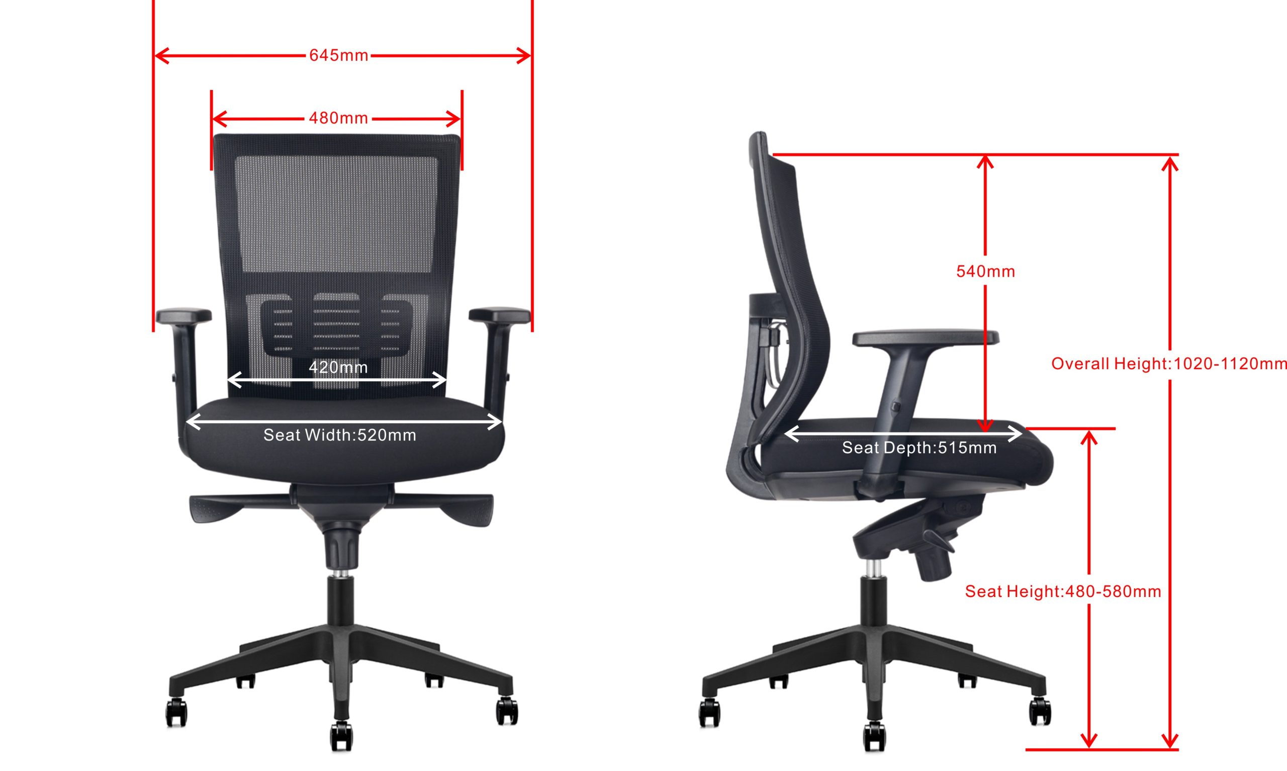 Cascade Medium Back Mesh Chair