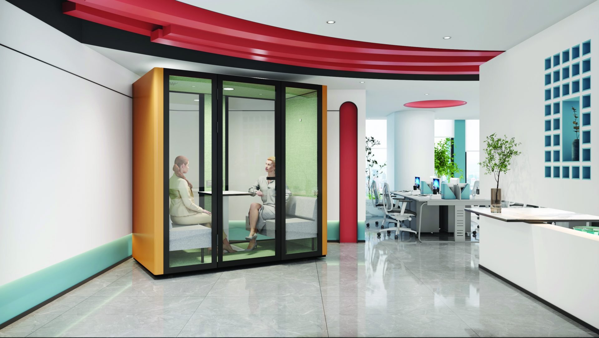 B.Quiet Meeting Pod - Custom Colour
