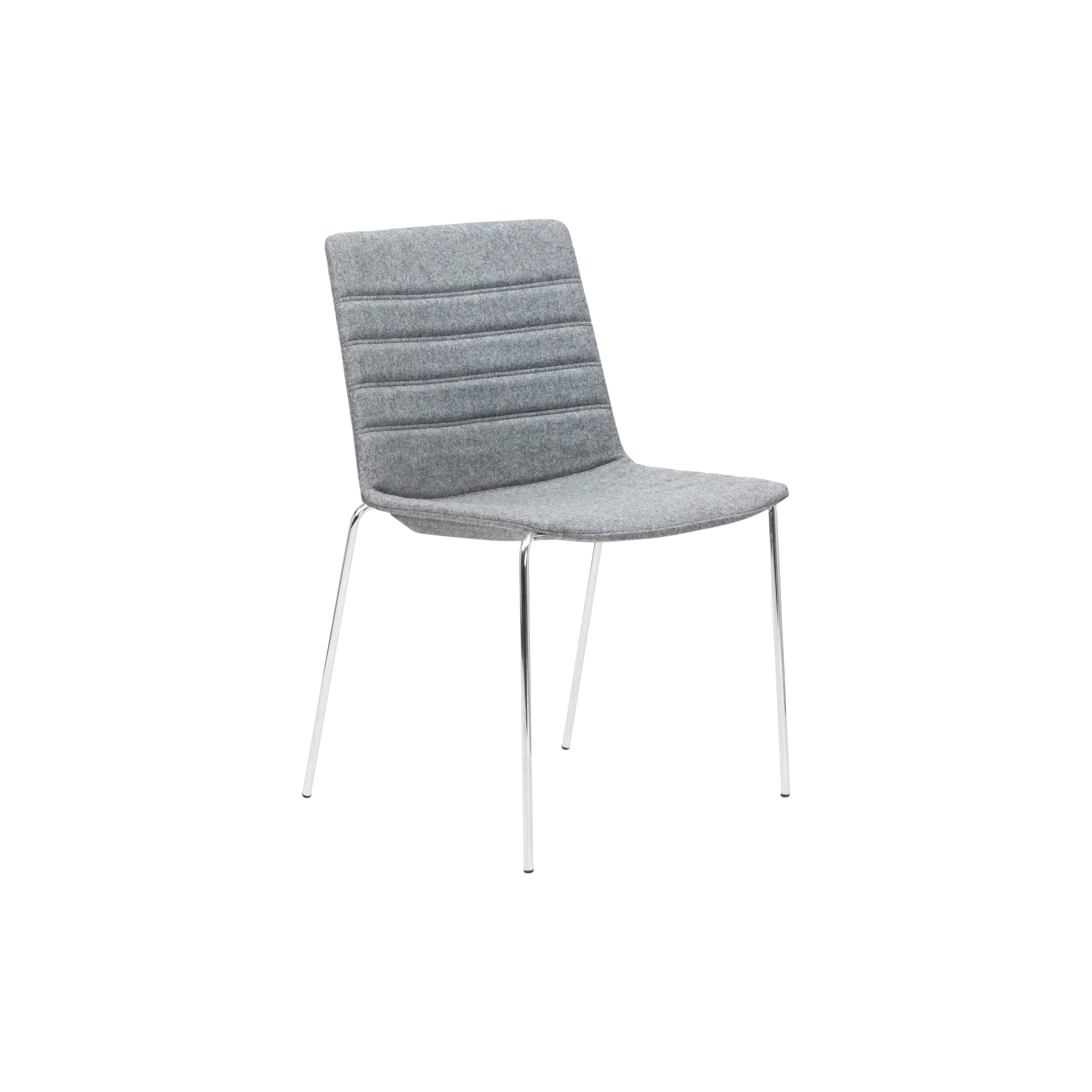 Jubel 4-Leg Chrome Upholstered Feature Stitch Detail