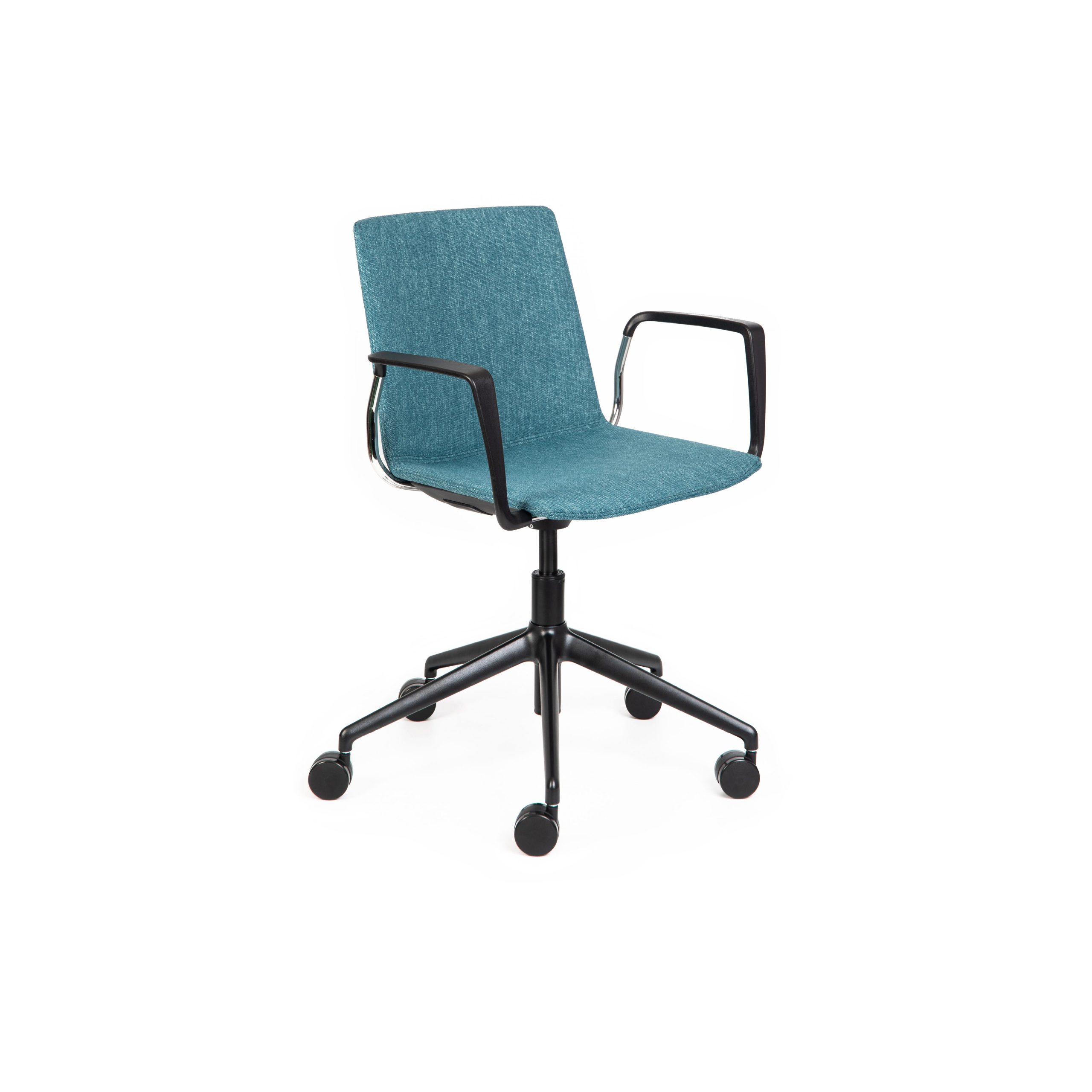 Jubel Castors Italian-5 Black Upholstered Arms