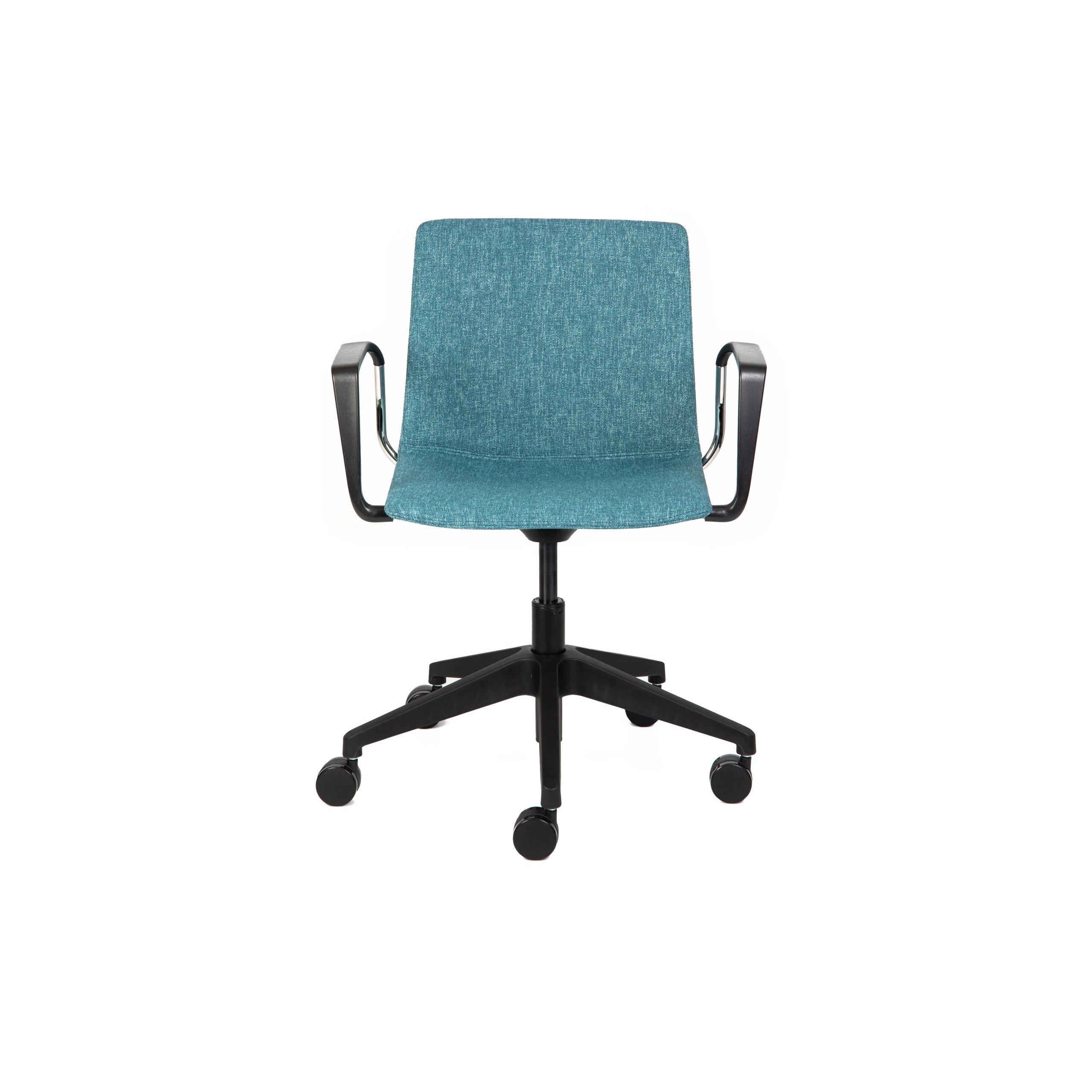 Jubel Castors Hi-Arch Black Upholstered Arms