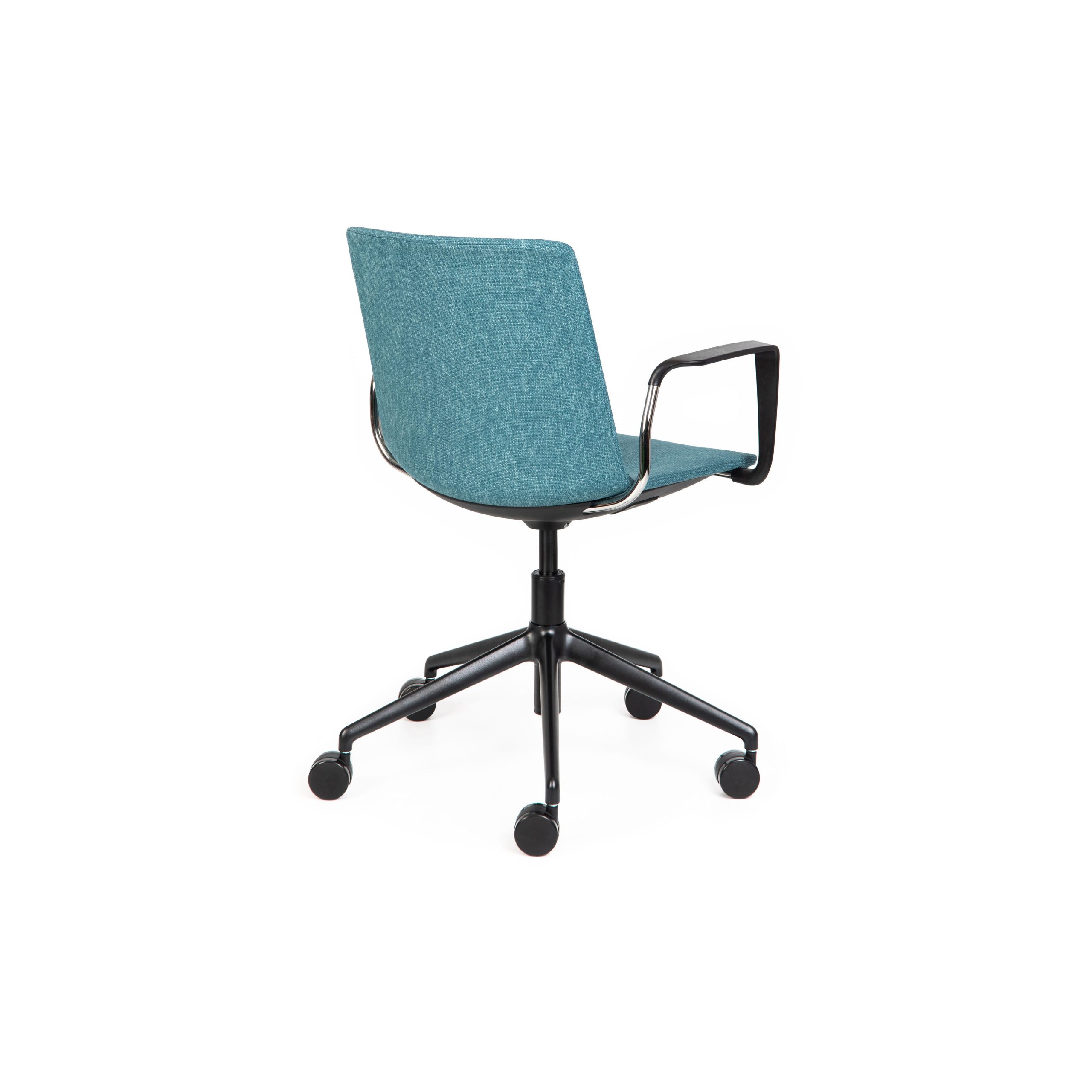 Jubel Castors Italian-5 Black Upholstered Arms