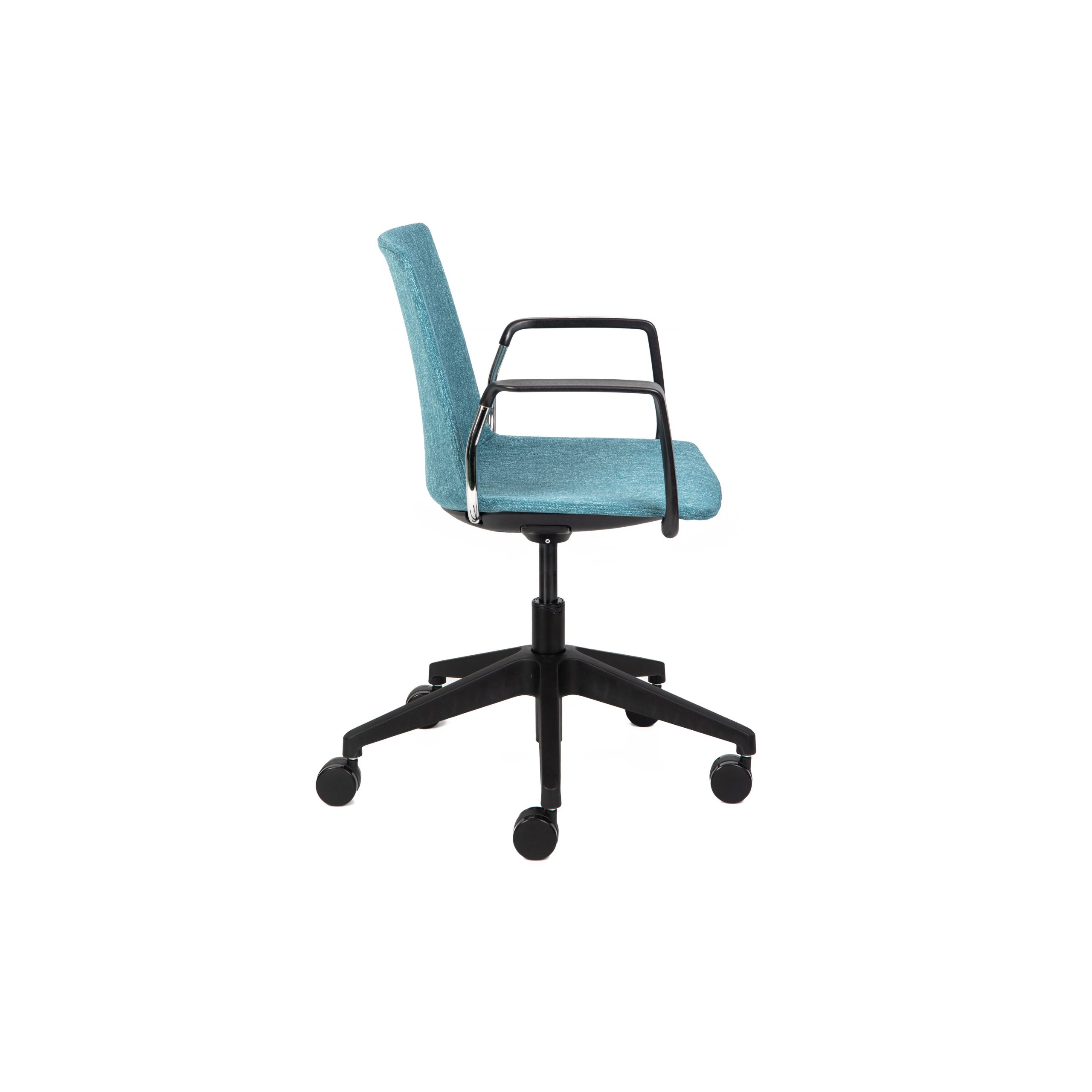 Jubel Castors Hi-Arch Black Upholstered Arms