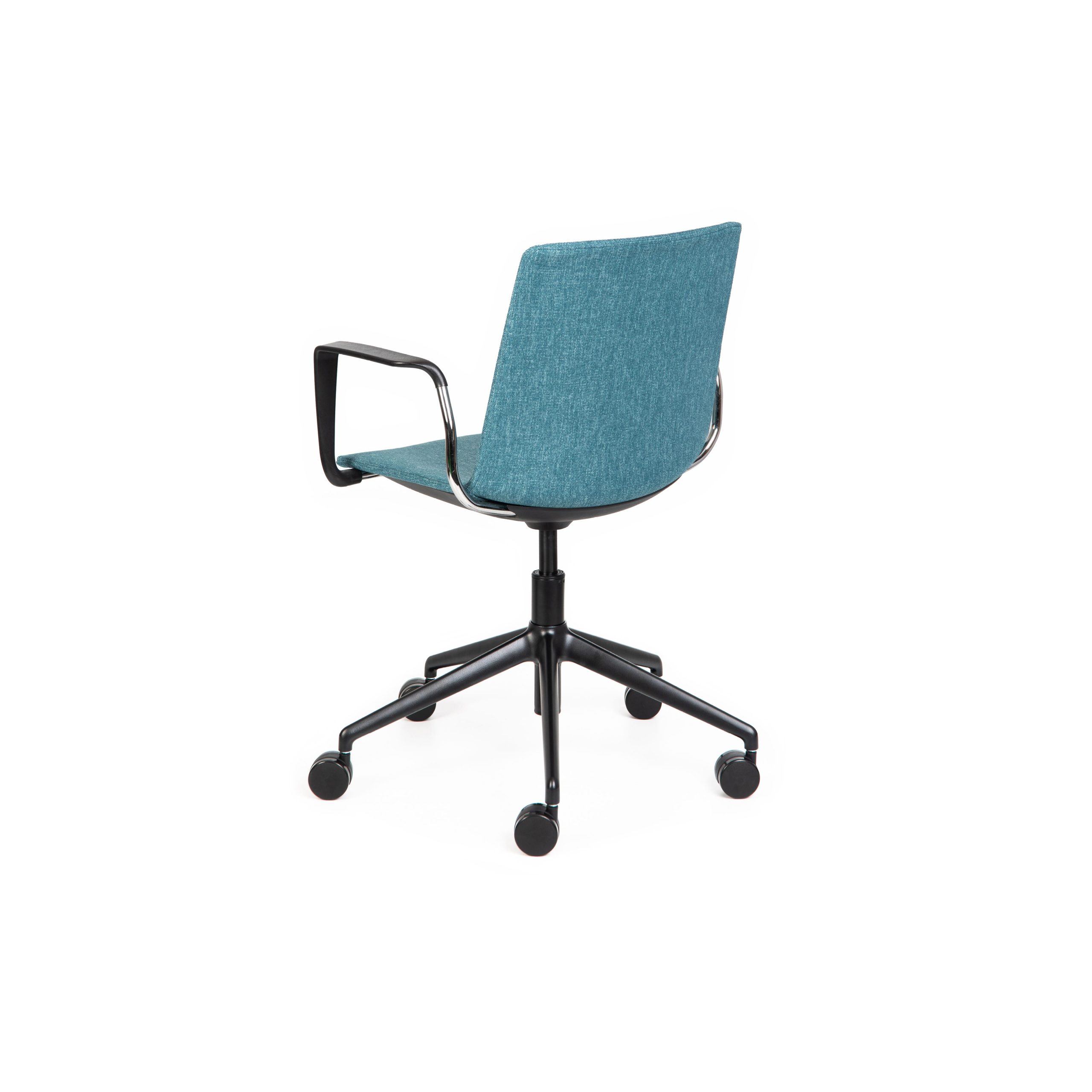 Jubel Castors Italian-5 Black Upholstered Arms