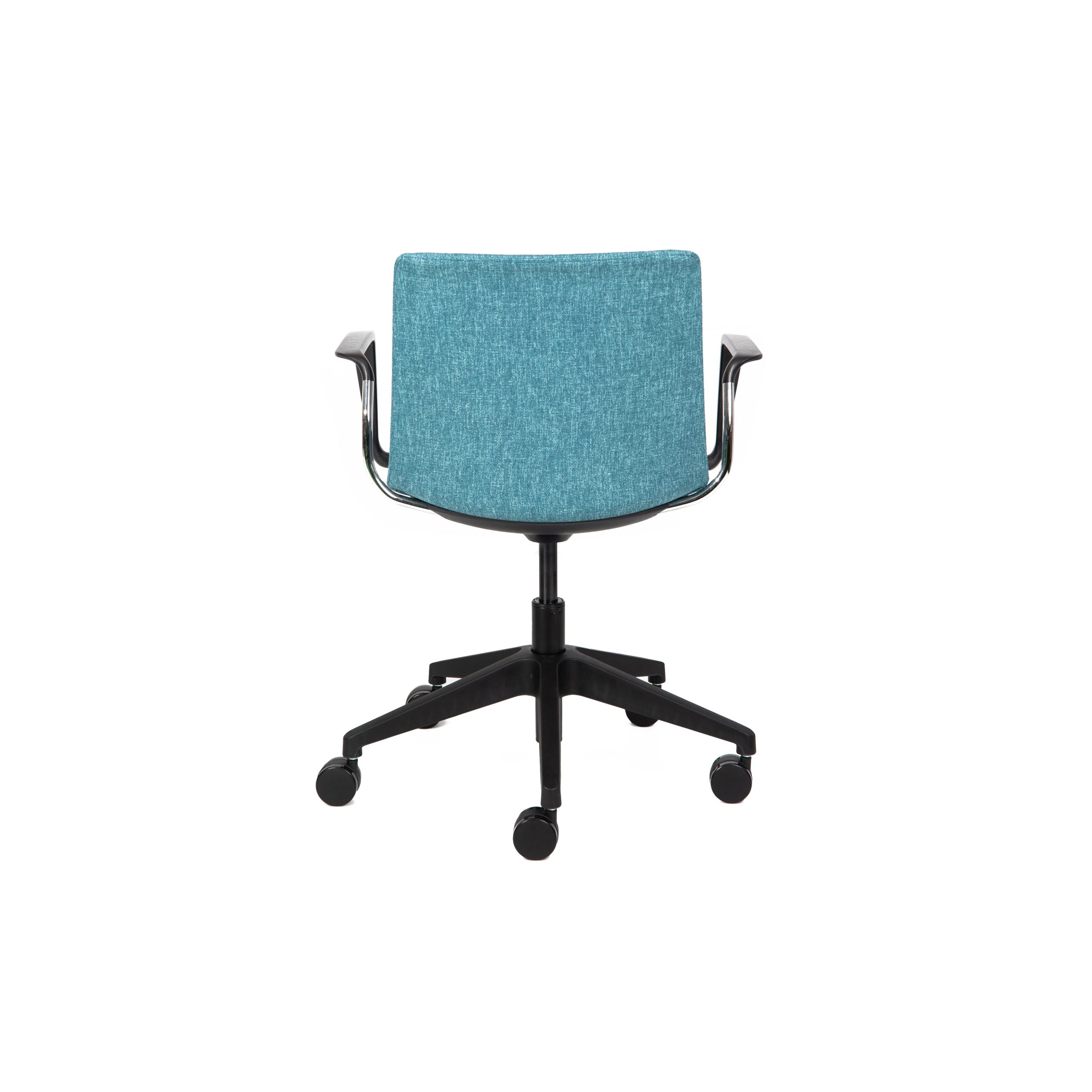 Jubel Castors Hi-Arch Black Upholstered Arms