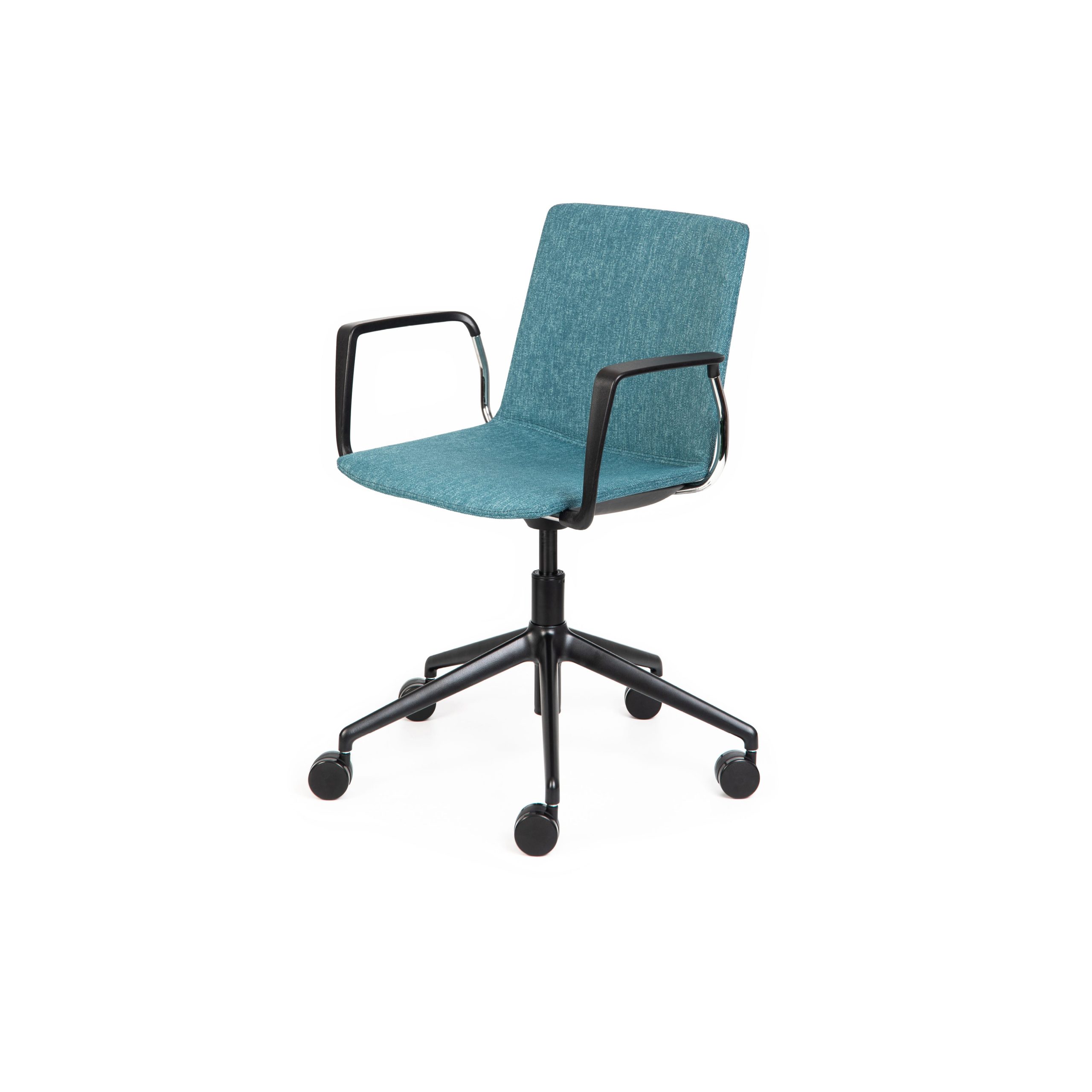 Jubel Castors Italian-5 Black Upholstered Arms