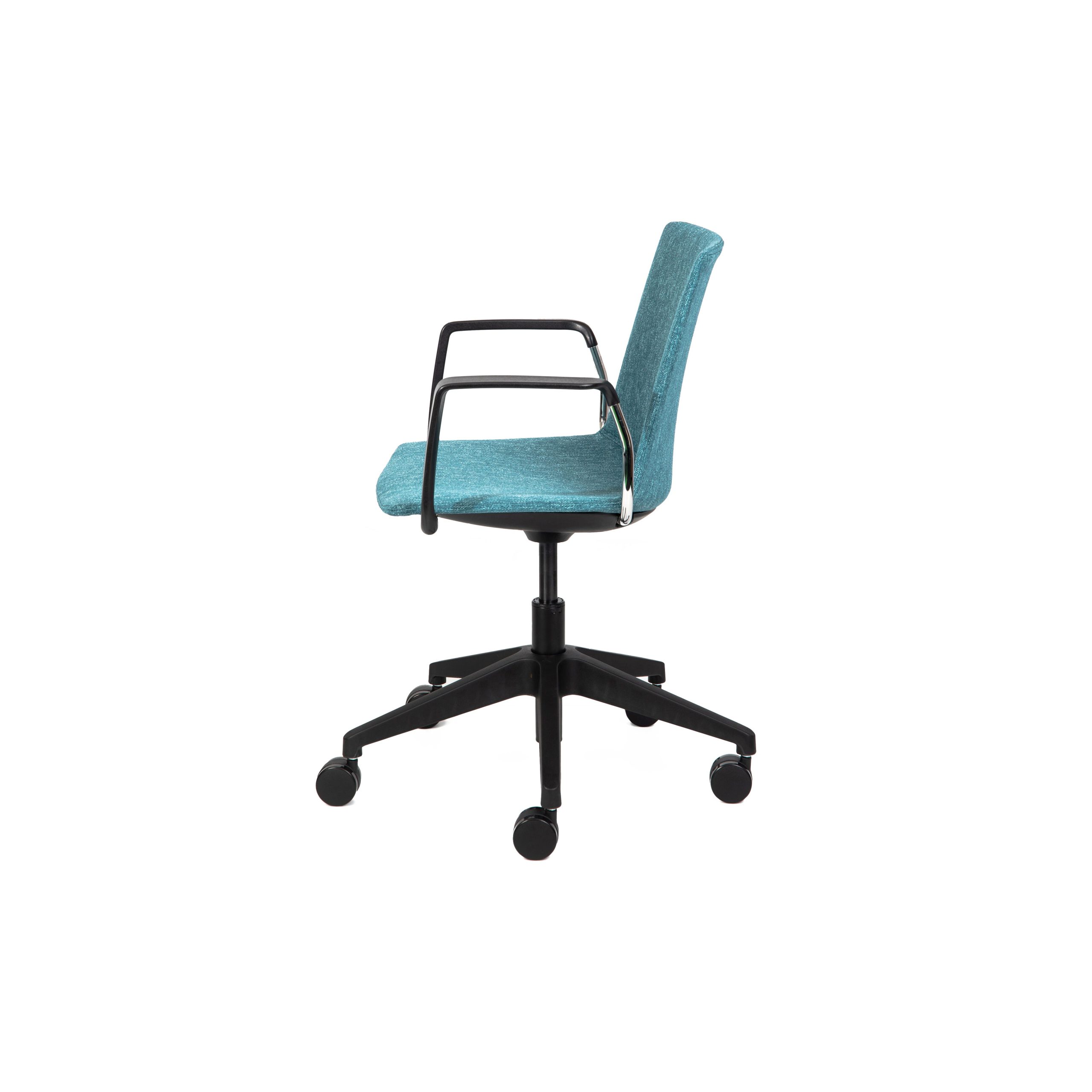 Jubel Castors Hi-Arch Black Upholstered Arms