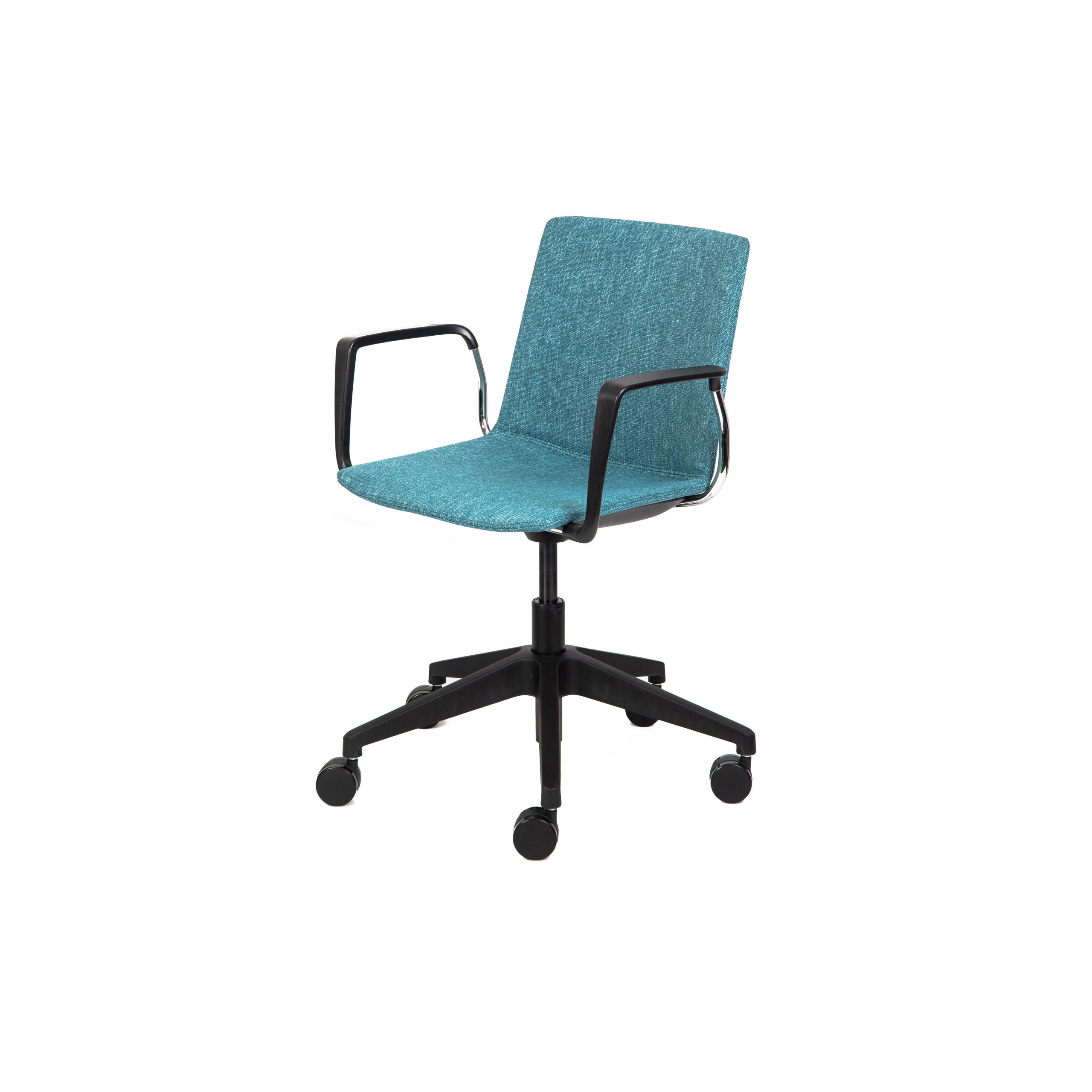 Jubel Castors Hi-Arch Black Upholstered Arms