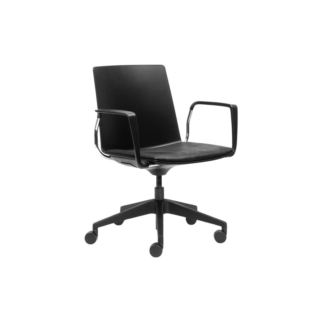 Jubel Castors Hi-Arch Black Black Shell Seat Pad Arms