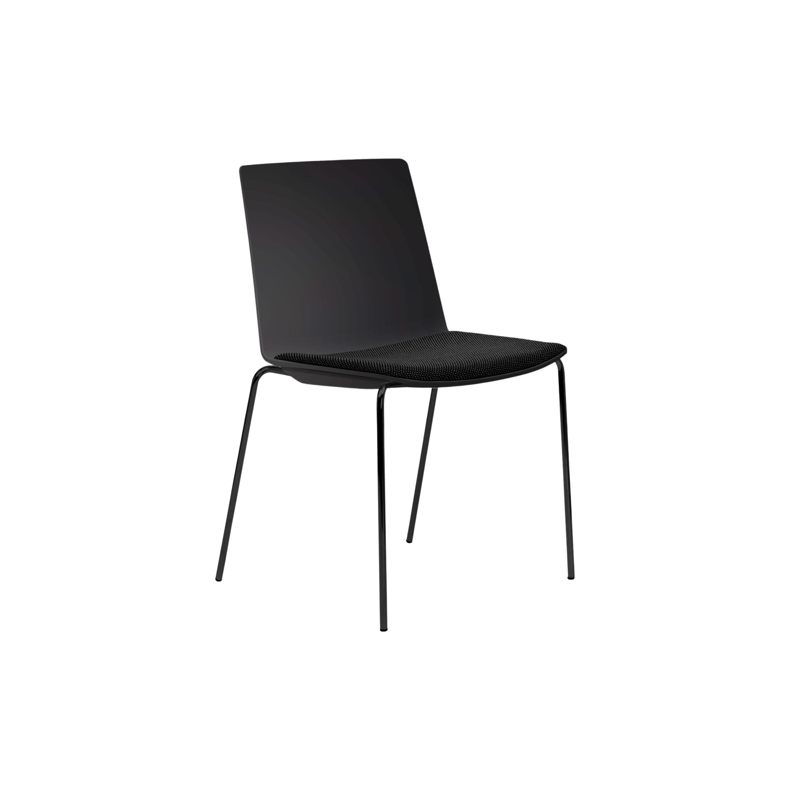 Jubel 4-Leg Black Frame Black Shell Seat Pad