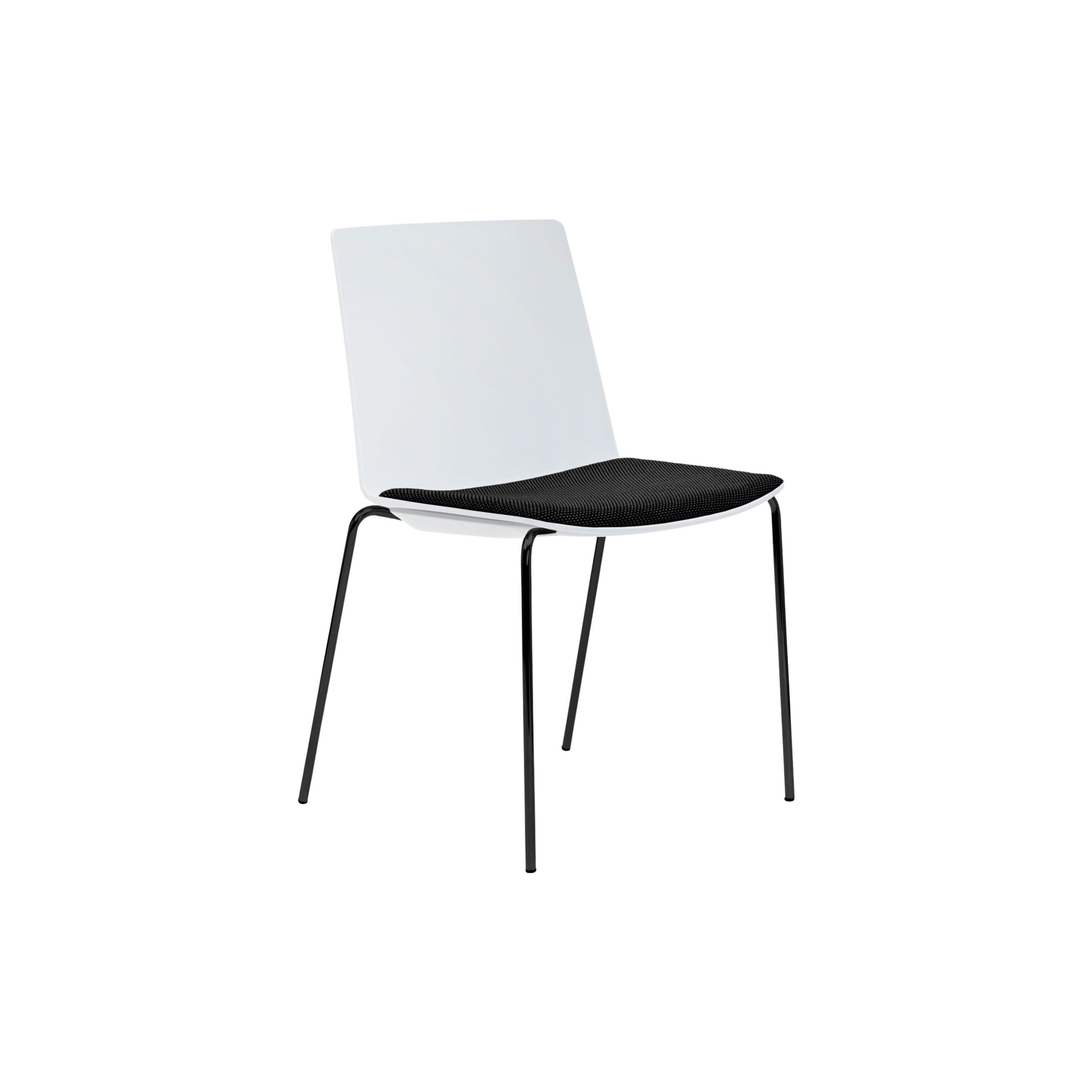 Jubel 4-Leg Black Frame White Shell Seat Pad