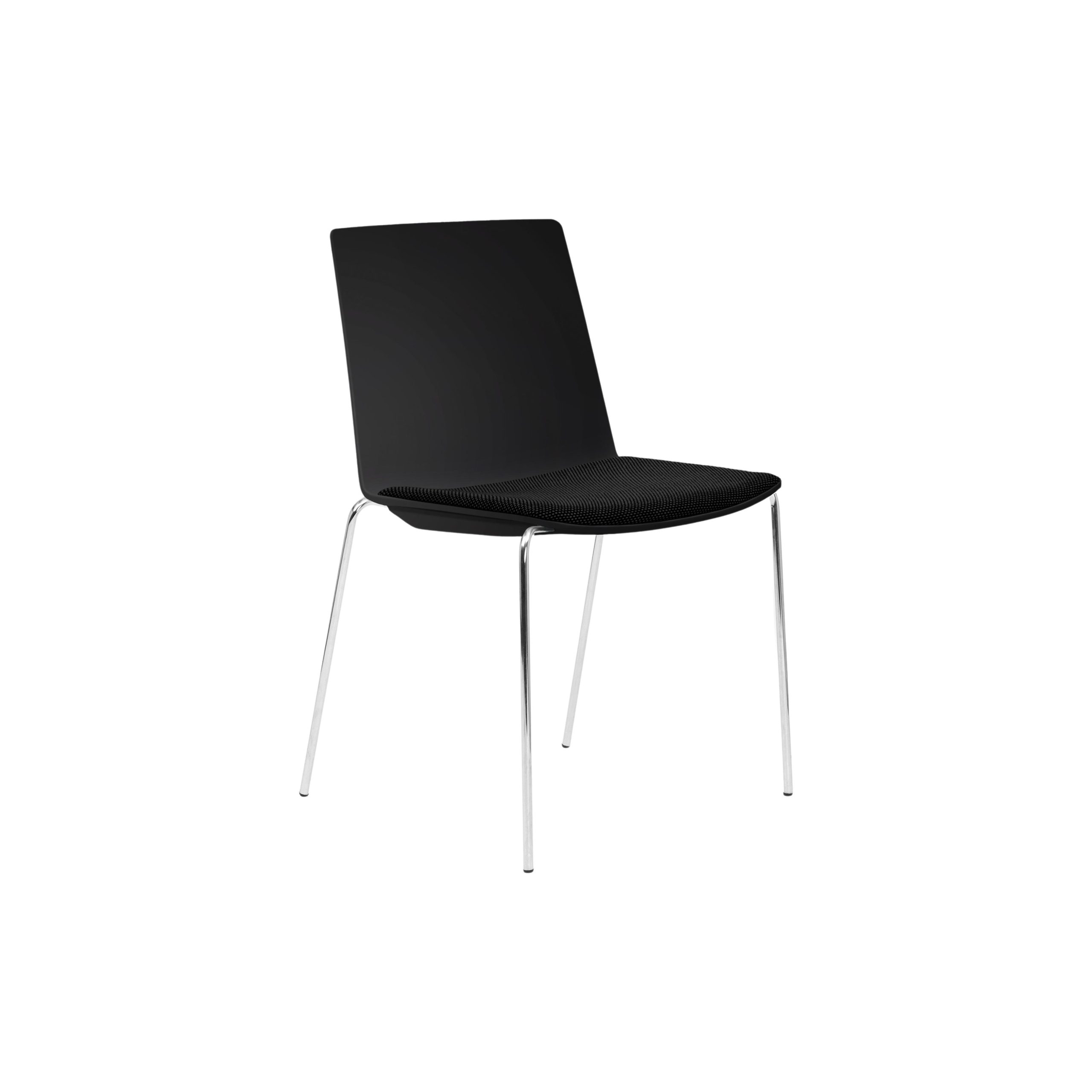 Jubel 4-Leg Chrome Black Shell Seat Pad