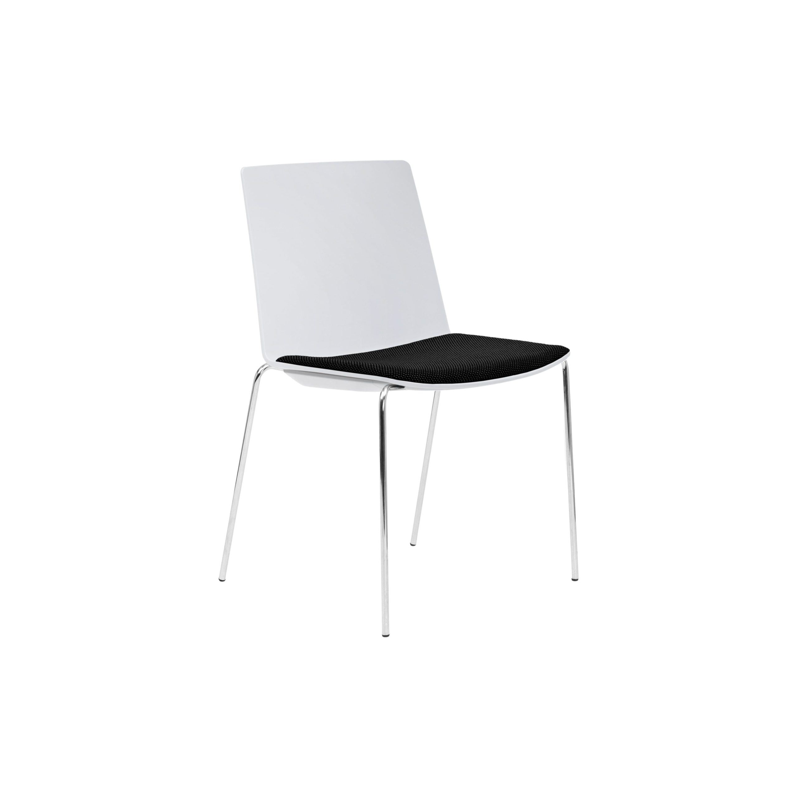 Jubel 4-Leg Chrome White Shell Seat Pad