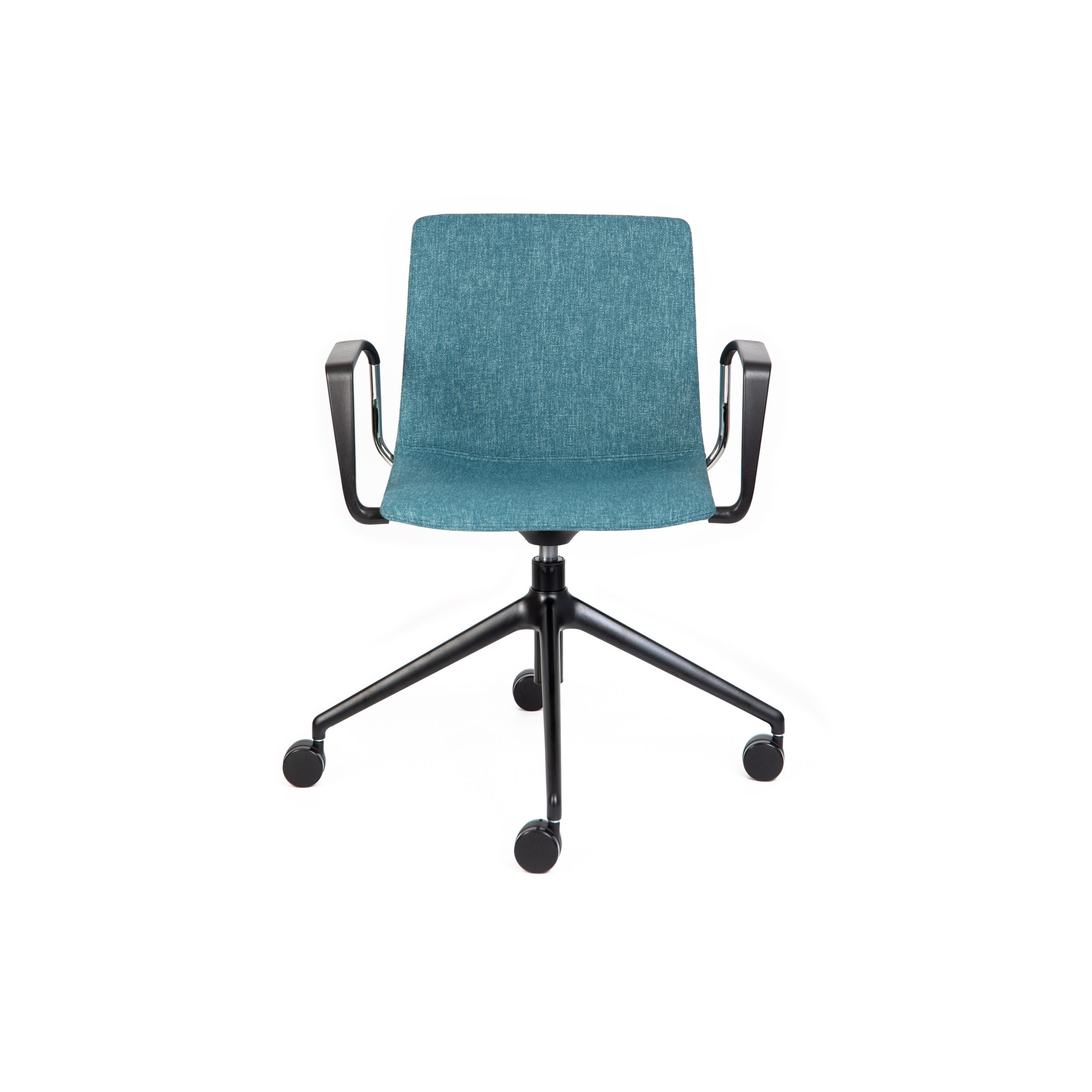 Jubel Castors Italian-4 Black Upholstered Arms