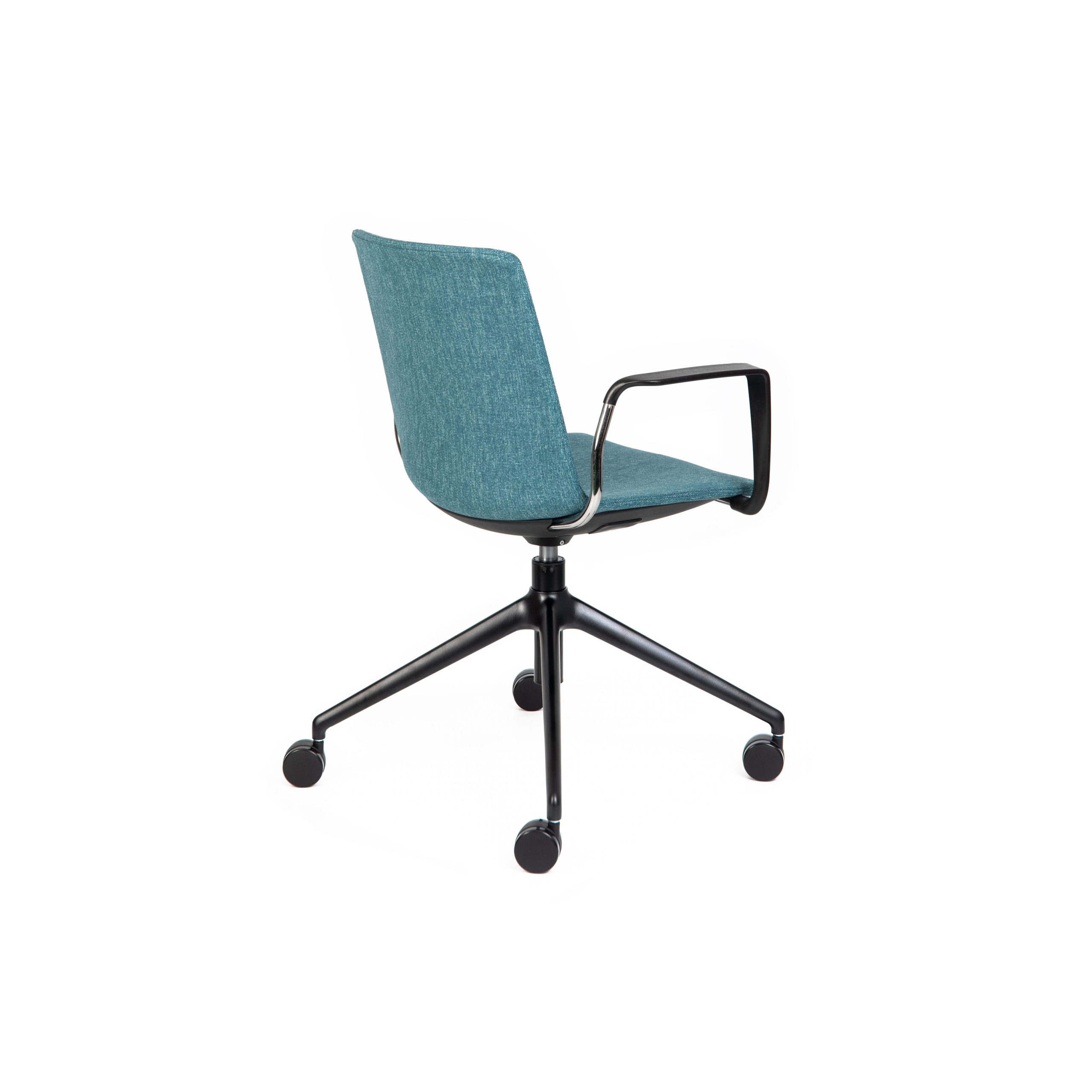 Jubel Castors Italian-4 Black Upholstered Arms