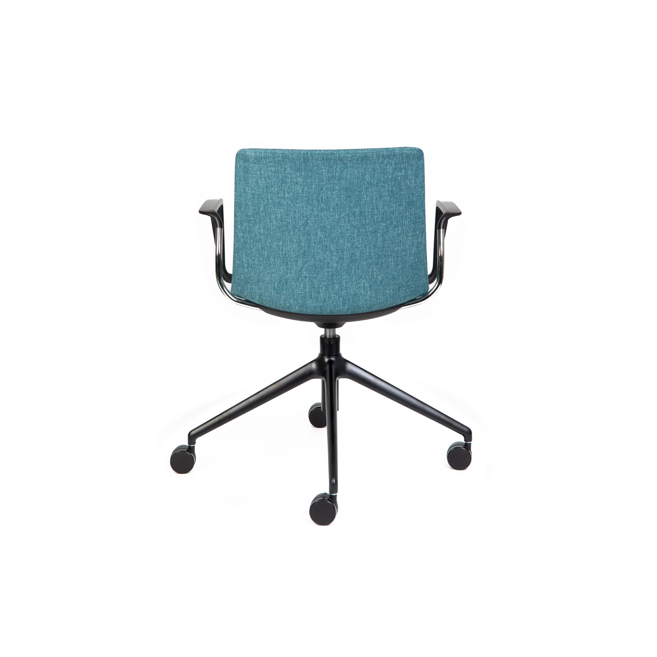 Jubel Castors Italian-4 Black Upholstered Arms