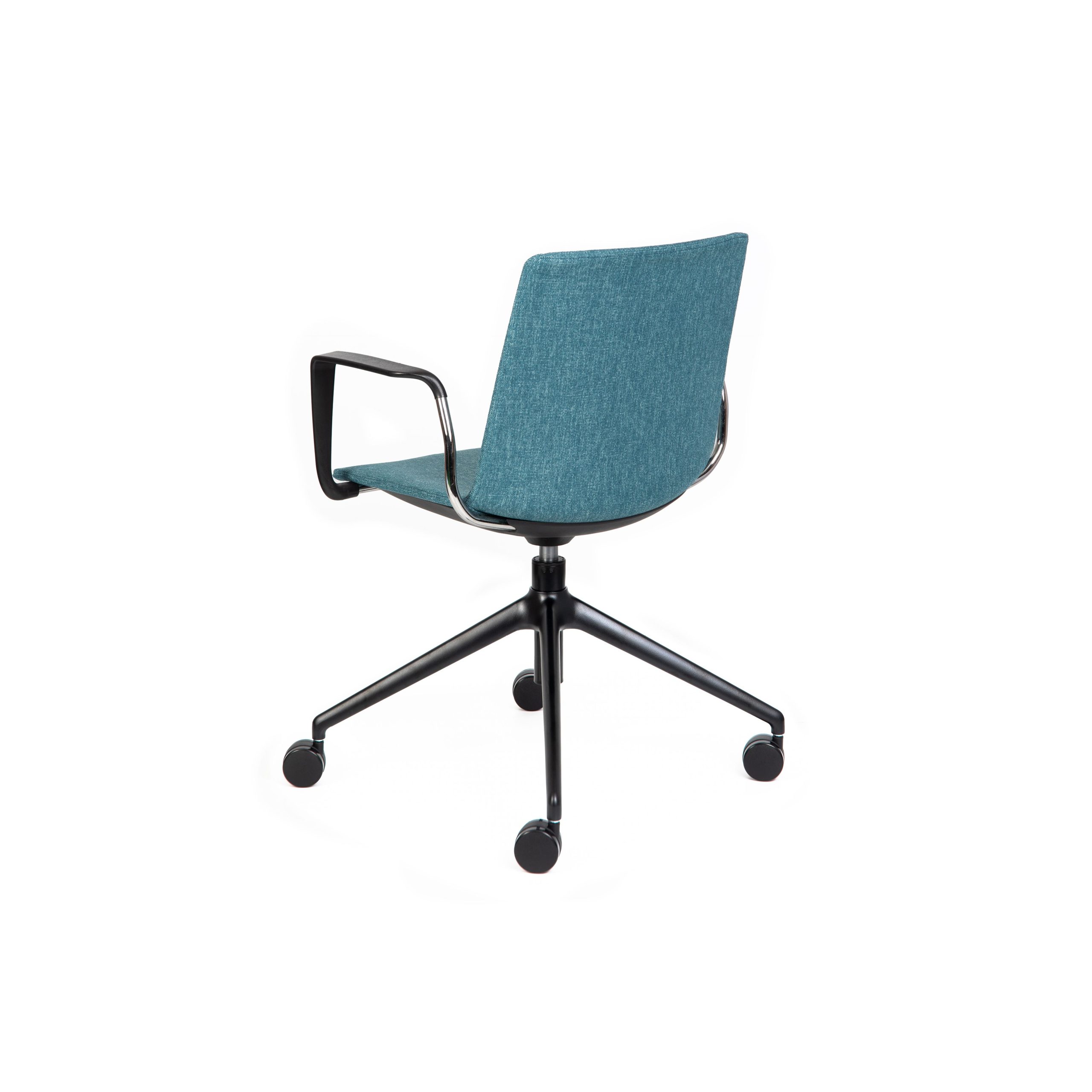Jubel Castors Italian-4 Black Upholstered Arms