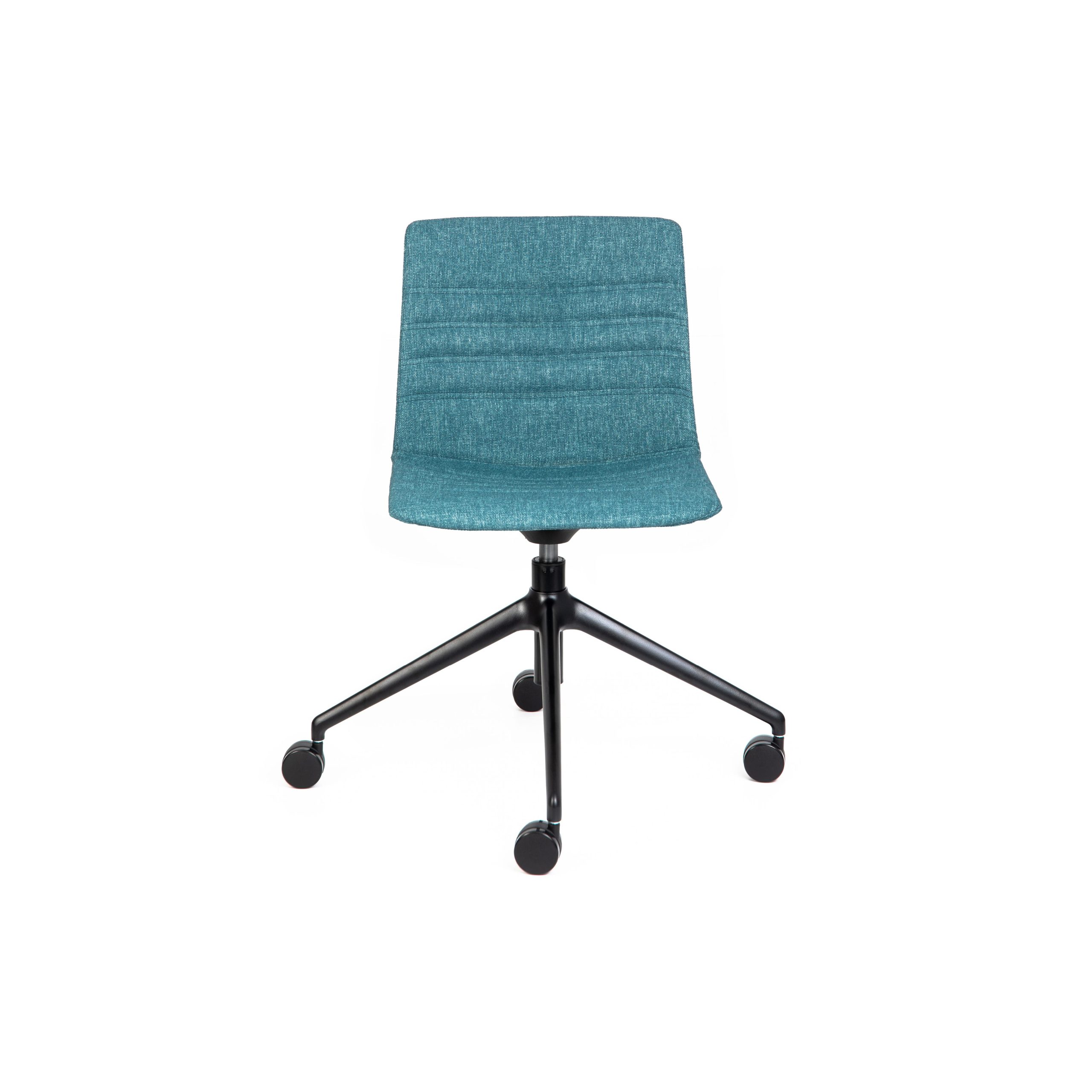 Jubel Castors Italian-4 Black Upholstered Feature Stitch Detail