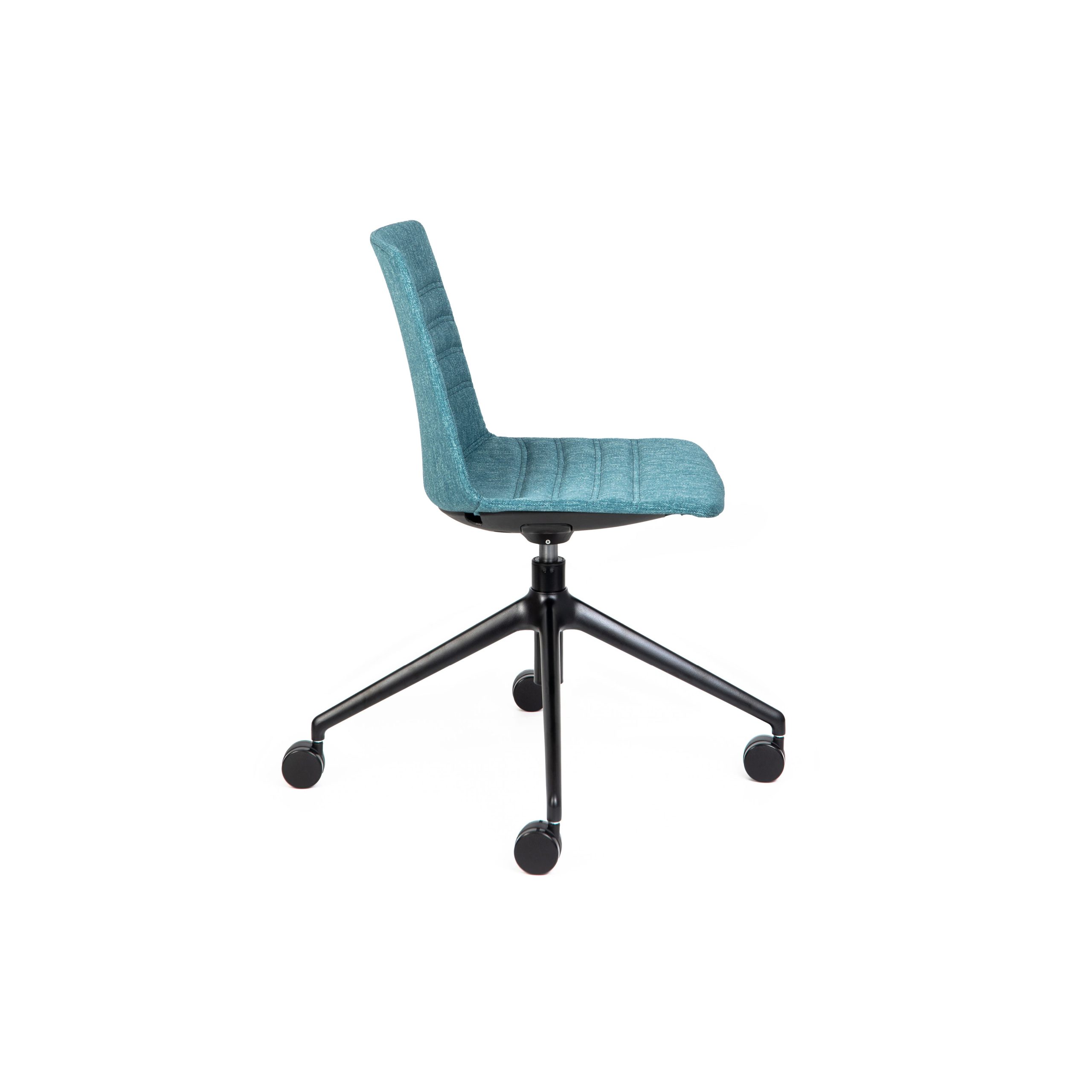 Jubel Castors Italian-4 Black Upholstered Feature Stitch Detail